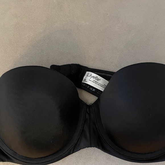 Lillyette Strapless Black Padded Bra Size 36C - Picture 1 of 3